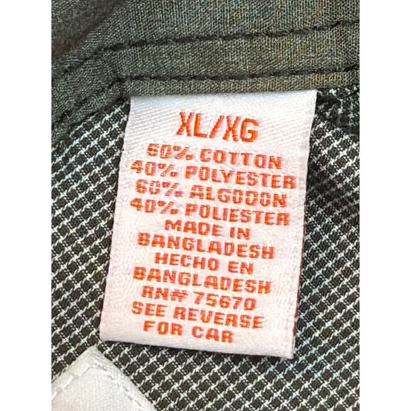 Michael Brandon Long Sleeve Button Down Shirt Green/White Small Plaid Mens XL - Picture 8 of 10